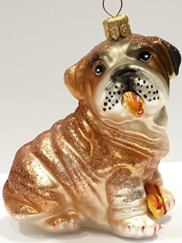 Ornaments to Remember: BULLDOG PUPPY (Hot Dogs) Christmas Ornament