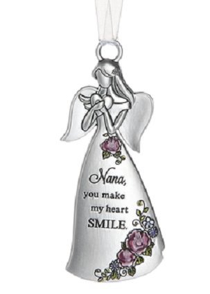 Ganz Silver Angel Ornament – Nana You Make My Heart Smile