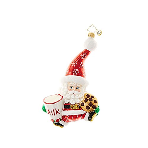 Christopher Radko Snack Time Santa Ornament