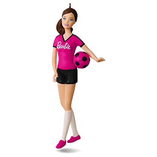 Soccer Player Barbie Ornament Hallmark Keepsake