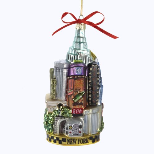 Noble Gems New York City Glass Cityscape Christmas Ornament