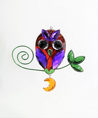 Ganz Crystal Thanksgiving Expressions Acrylic 3.5″ Fall Owl Ornament (Design 3)