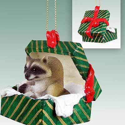 Raccoon Gift Box Christmas Ornament – DELIGHTFUL!