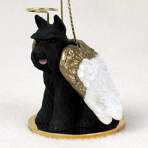 Schnauzer Angel Dog Ornament – Black by Conversation Concepts