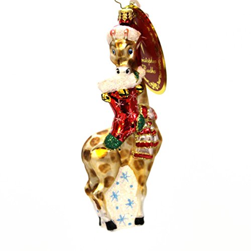 Christopher Radko SKY HIGH STOCKING 1017590 Ornament Zoo Giraffe Christmas