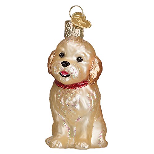 Old World Christmas Cockapoo Puppy Glass Blown Ornament