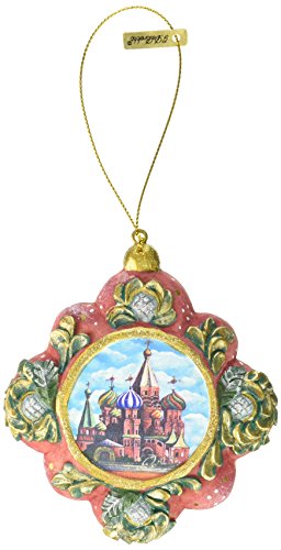 G. Debrekht Saint Basil Illustrated Cathedral Scenic Ornament, 3.5″