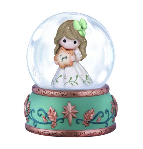 Precious Moments, Christmas Gifts, “Joy”, Resin/Glass Snow Globe, Musical, #141100
