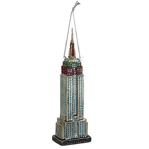 Kurt Adler 6.5″ Noble Gems Empire State Building Glass Ornament