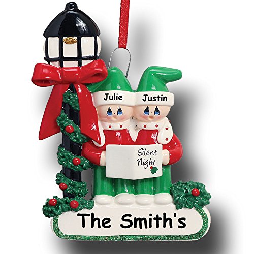Personalized Family Christmas Carolers Christmas Ornament (Family of 2)