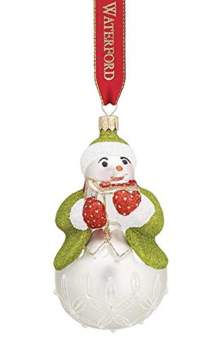 Waterford 4.75″ Lismore Leo Pearl Snowman Ornament