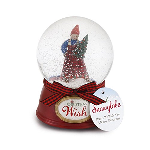 The Christmas Wish Anja with Tree Musical Snow Globe