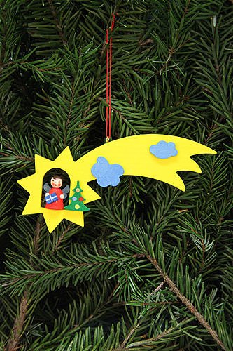 Tree ornaments Tree ornament Angel in shooting star – 12,9×5,2cm /5.1x2inch – Christian Ulbricht