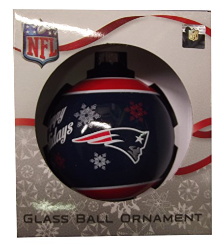 Forever Collectibles NBA, NFL, MLB and NHL Glass Ball Ornaments (Patriots)