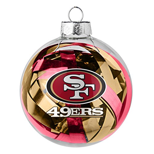 NFL San Francisco 49ers Large Tinsel Ball Ornament