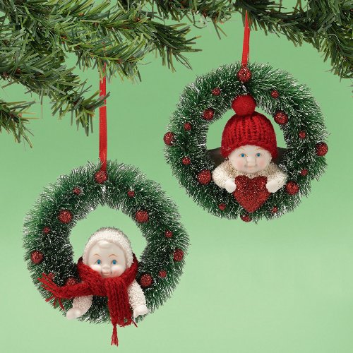 Department 56 Celebrations Baby in Wreath Ornaments