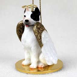 Pit Bull Terrier Angel Dog Ornament – White