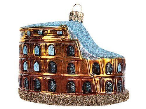 Colosseum of Rome Polish Mouth Blown Glass Christmas Ornament by Pinnacle Peak Trading Company