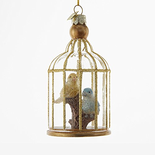 Kurt Adler 4 25″ Noble Gems Glass Birdcage Ornament