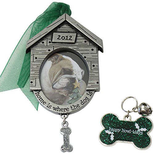 Personalized Gloria Duchin 2pc Dog Ornament and Pet Tag Set