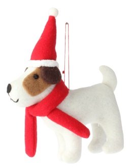 RAZ Imports – Tinsle Tangle – 7″ Plush Dog Christmas Tree Ornament (Jack Russel Terrier Ornament)