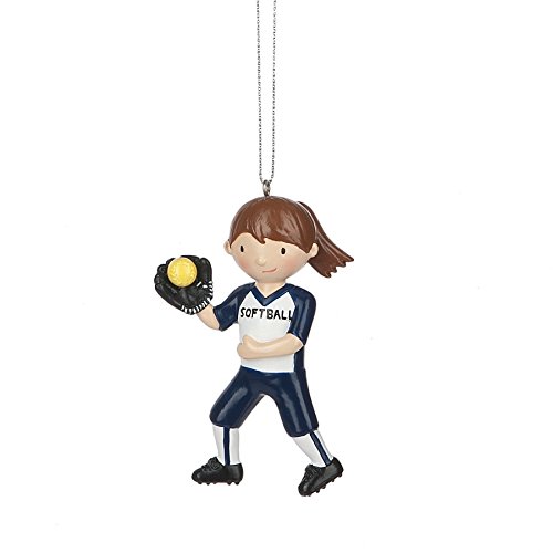 Midwest CBK 3.5″ Resin Softball Girl Ornament