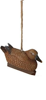 Duck Decoy Brown with Black Beak Ornament