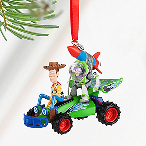 Disney Store Toy Story Buzz and Woody Sketchbook Holiday Ornament 2016 Version with Logo Charm