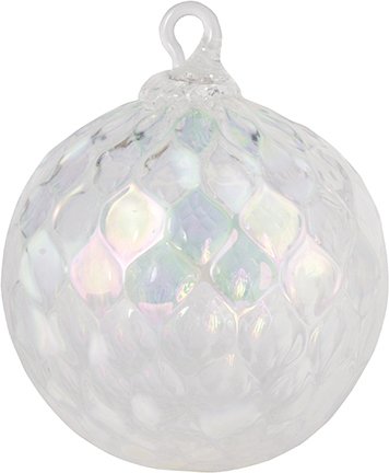Glass Eye Studio Classic White Illusion Diamond Ornament