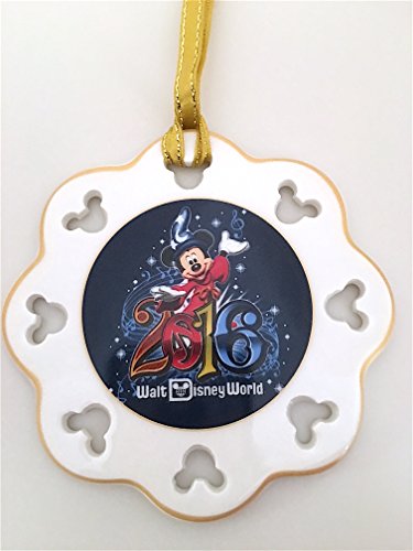 disney walt disney world 2016 ceramic snowflake ornament new with tags