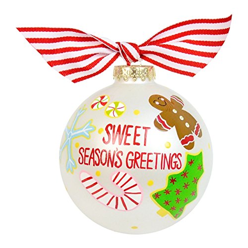 Sweet Season’s Greetings Glass Ornament