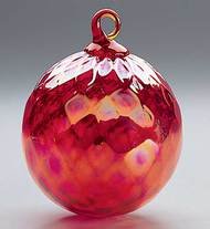 Glass Eye Studio Red Diamond Facet Classic Ornament (January) #147L