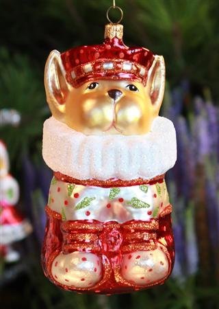 Patience Brewster French Bulldog Glass Ornament – Krinkles Christmas Décor New 08-30711