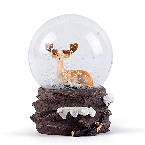 WOBAOS Snow Globe crafts- Sculptured Resin Water Ball – Christmas Valentine’s day birthday holiday new year’s gift (Diameter 60mm)