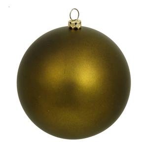 Vickerman 6″ Olive Matte Ball Ornament 4 per Box