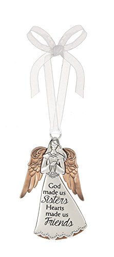 Ganz 3″ Bronze & Silver-Tone Zinc Sentimental Angel Ornament (Sisters)