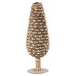 Martha Stewart 11″ Glass Gold Pine Cone Finial