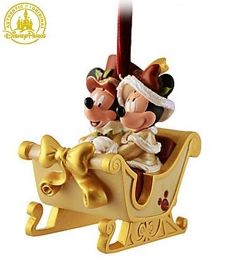 Disney Victorian Minnie and Mickey Mouse Sleigh Christmas Ornament – Disney Theme Parks Exclusive & Limited Availability