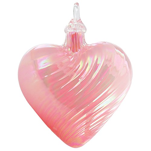 Glass Eye Studio Heart Pink Twist Ornament