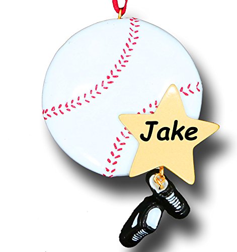 Personalized Sports Ball and Shoes Christmas Ornament (Baseball)