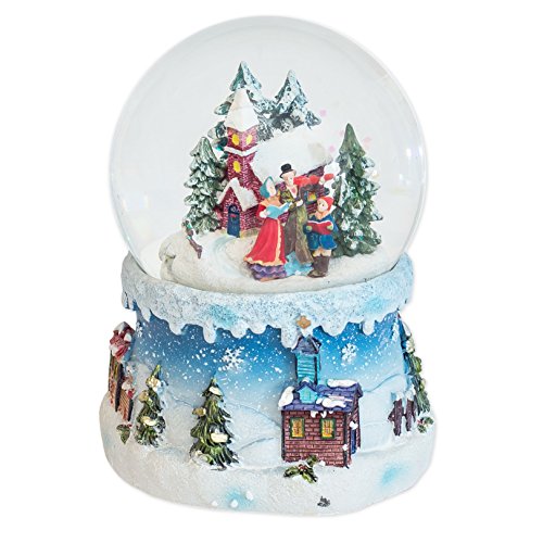 MusicBox Kingdom Snow Globe with Singers Decorative Box