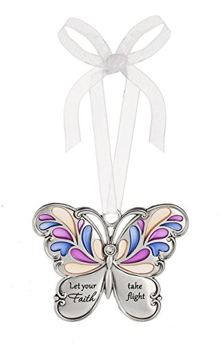 Ganz Butterfly Wishes Colored Ornament – Let your Faith take flight