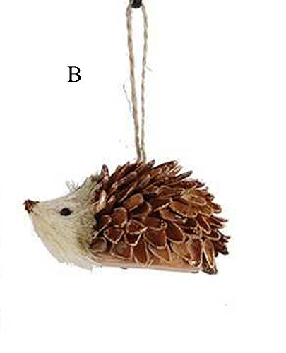 Creative Co-op Country Christmas Collection Sisal Hedgehog Ornament, Choice of Style (B)