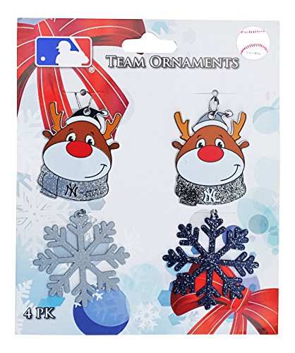 Forever Collectibles MLB NY Yankees Team Ornament 4 Pack