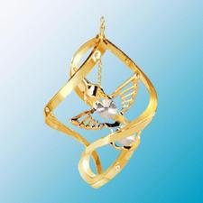 24K Gold Plated Hummingbird Classic Spiral – Swarovski Crystal