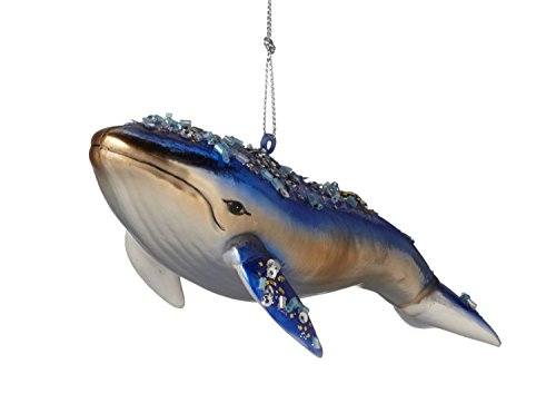 Blue Whale Glass Ornament