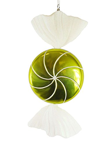 Vickerman 18″ Candy Fantasy Wrapped Key Lime Christmas Decoration Ornament, Large