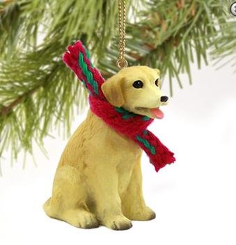 Christmas Tree Ornament – Yellow Lab (Labrador Retriever) with Scarf Ornament
