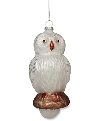 Bethany Lowe Glass Snow Owl Ornament DA1564