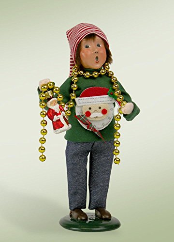 10″ Decorative Ugly Sweater Christmas Caroler Family Boy Table Top Figure